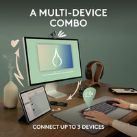 Thumbnail for Logitech Pebble 2 Combo Wireless Keyboard and Mouse - Sand