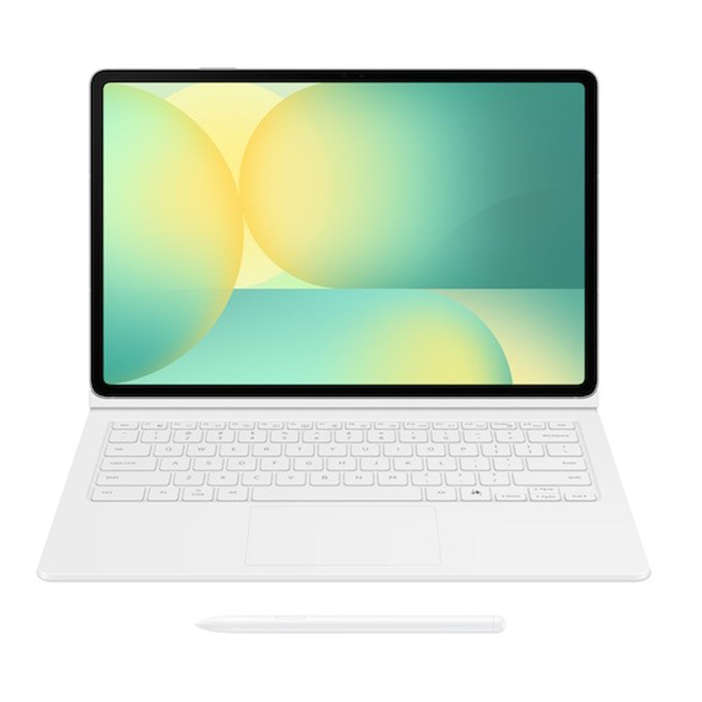 Samsung Book Cover Keyboard with Trackpad for Galaxy Tab S10 FE Plus - White