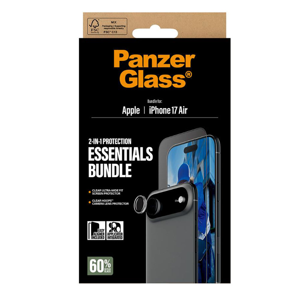 PanzerGlass 2-in-1 Bundle for UltraWide Fit + Hoops iPhone Air