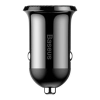 Thumbnail for Baseus 24W DUAL Port USB-A Fast Charging Car Charger (2.4A x 2) - Black