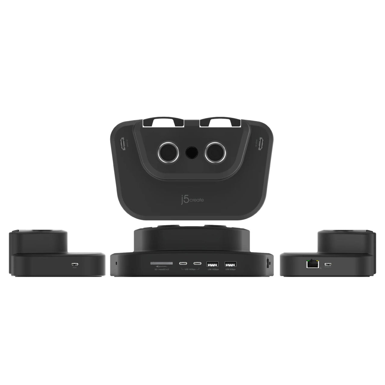 J5create Ergonomic Dual-Monitor Mount with Docking Station