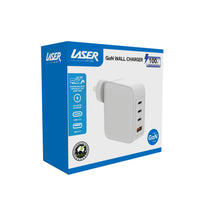 Thumbnail for Laser 100W PD GaN Charger - 4 Port USB-C and USB-A Fast Charging