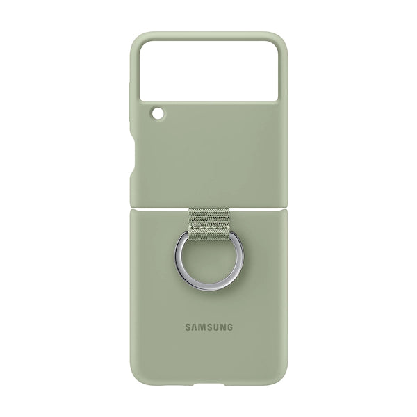 Samsung Silicone Cover With Ring for Galaxy Flip 3 - Olive Green