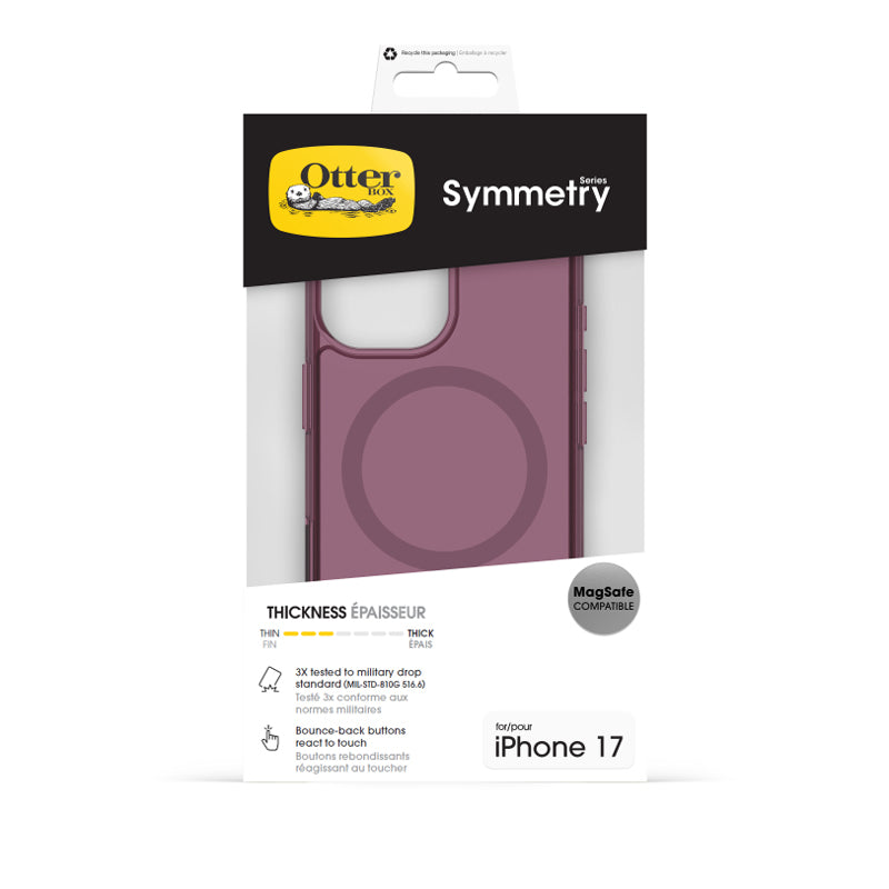 OtterBox Symmetry MagSafe Case with Cam Control for Apple iPhone 17 - Pink