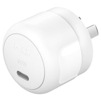 Thumbnail for Belkin BoostCharge Compact USB-C Wall Charger 30W with USB-C to Lightning Cable - White