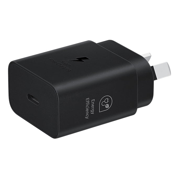 Samsung AC Charger 25W USB-C  (2024 GAN Model) - Black (No Cable)