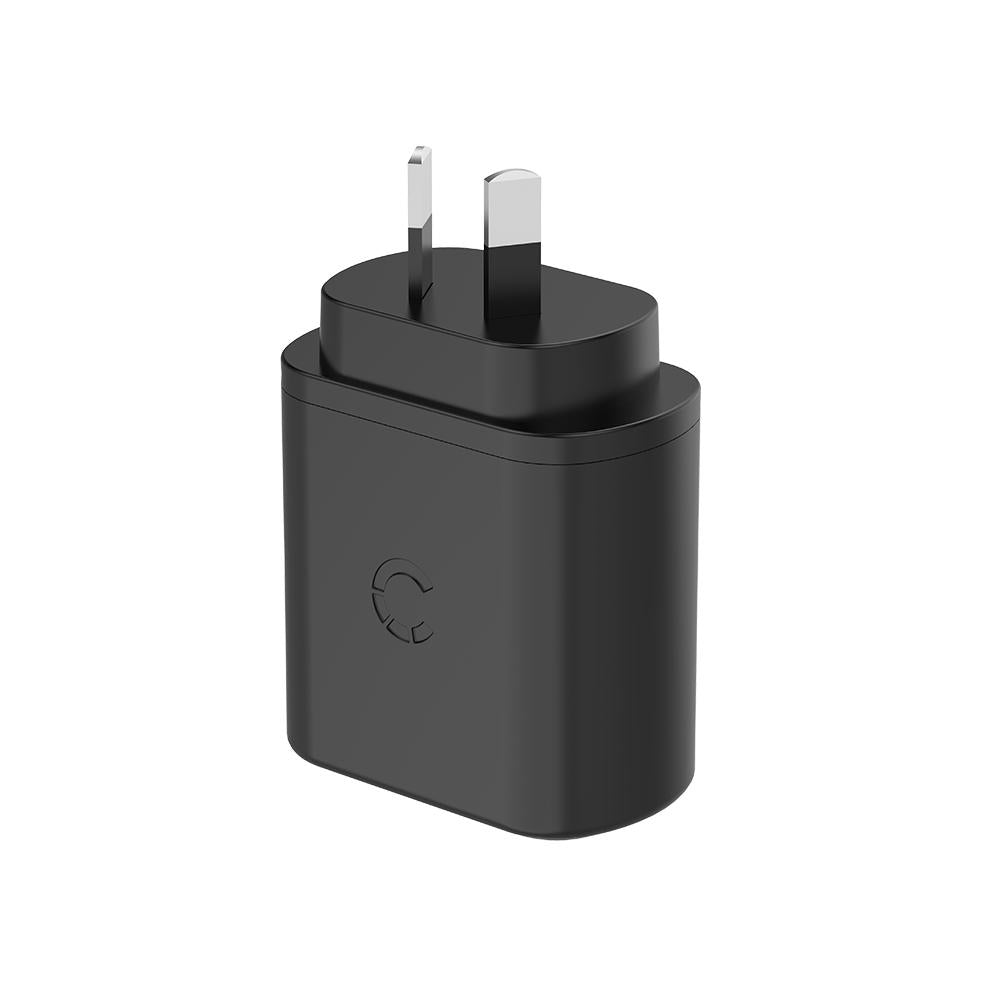 Cygnett PowerPlus 32W USB-C PD + USB A (20W USB-C + 12W USB-A) Wall AC Charger - Black