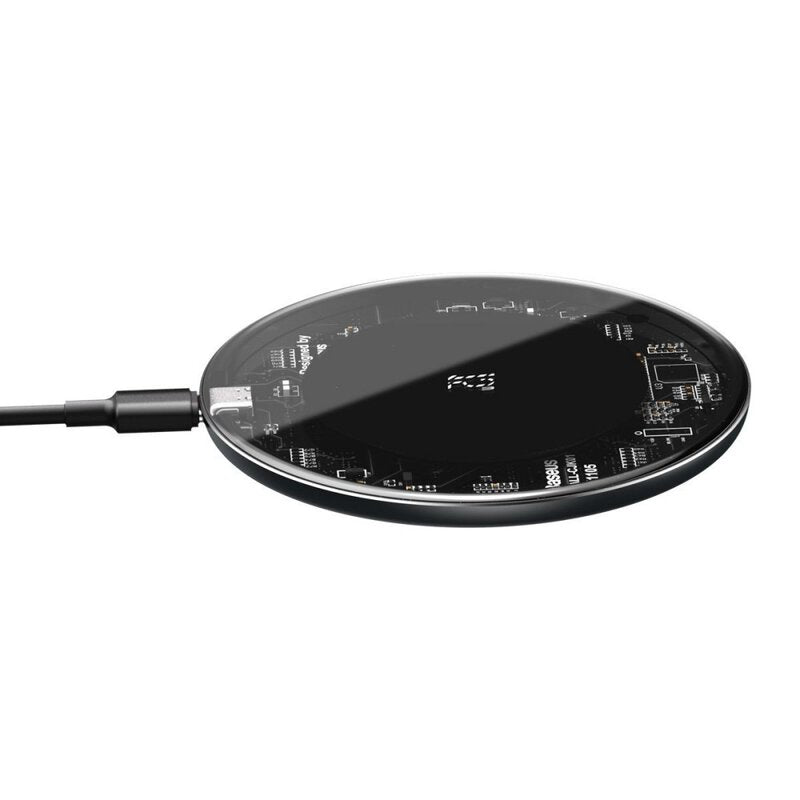 Baseus Simple Wireless 15W Type-C Charger - Transparent
