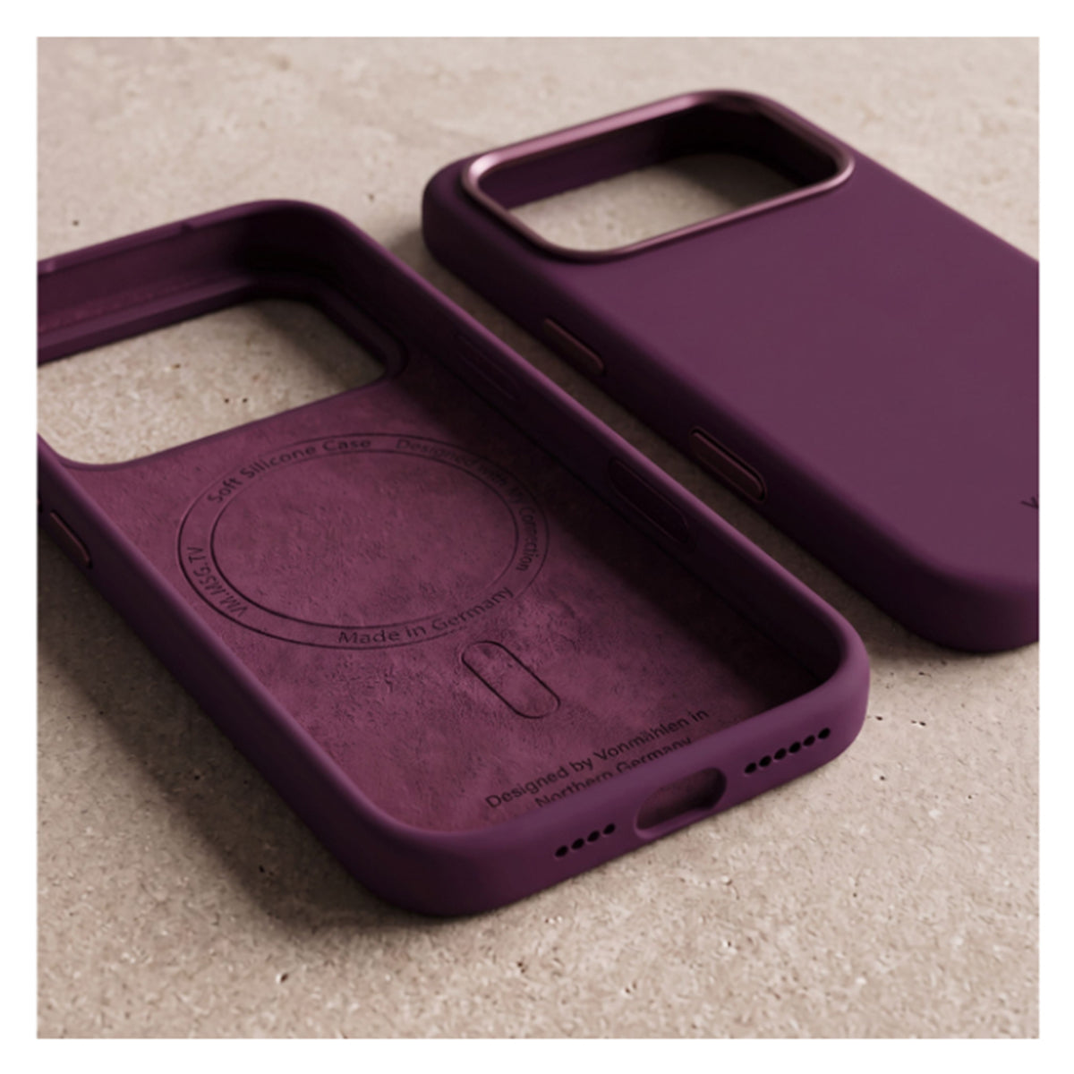 Vonmahlen Soft Silicone Case 2 for iPhone 18 Pro - Burgundy
