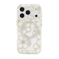 Thumbnail for Case-Mate Floral Gems MagSafe Case for Apple iPhone 17 Pro - Gold