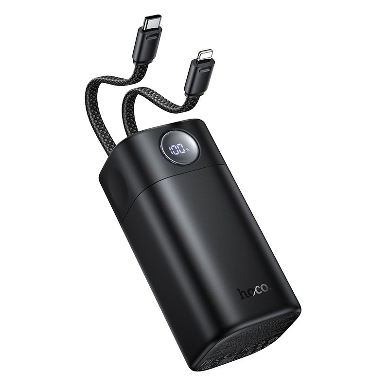 Hoco Q59 65W 20000mAh CCC 65W Laptop Phone Power bank with two cables - Black