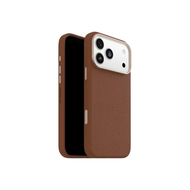 OtterBox Symmetry MagSafe Cactus Leather Case with Camera Control for iPhone 17 Pro Max- Desert Saddle Brown