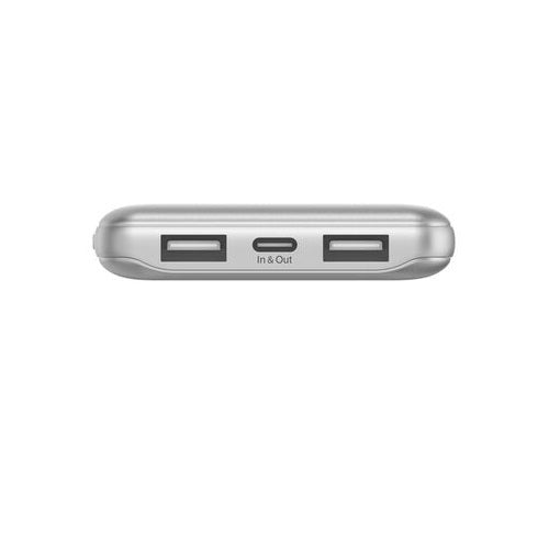 Belkin BoostCharge 10K Power Bank+USB-A to USB-C Cable- Silver