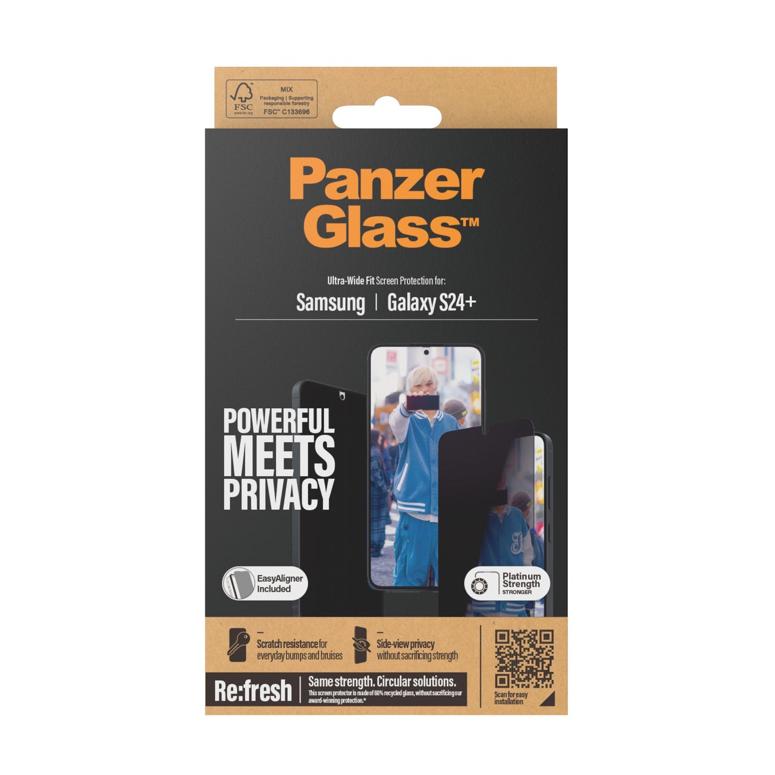 PanzerGlass Privacy Screen Protector for Samsung Galaxy S24+
