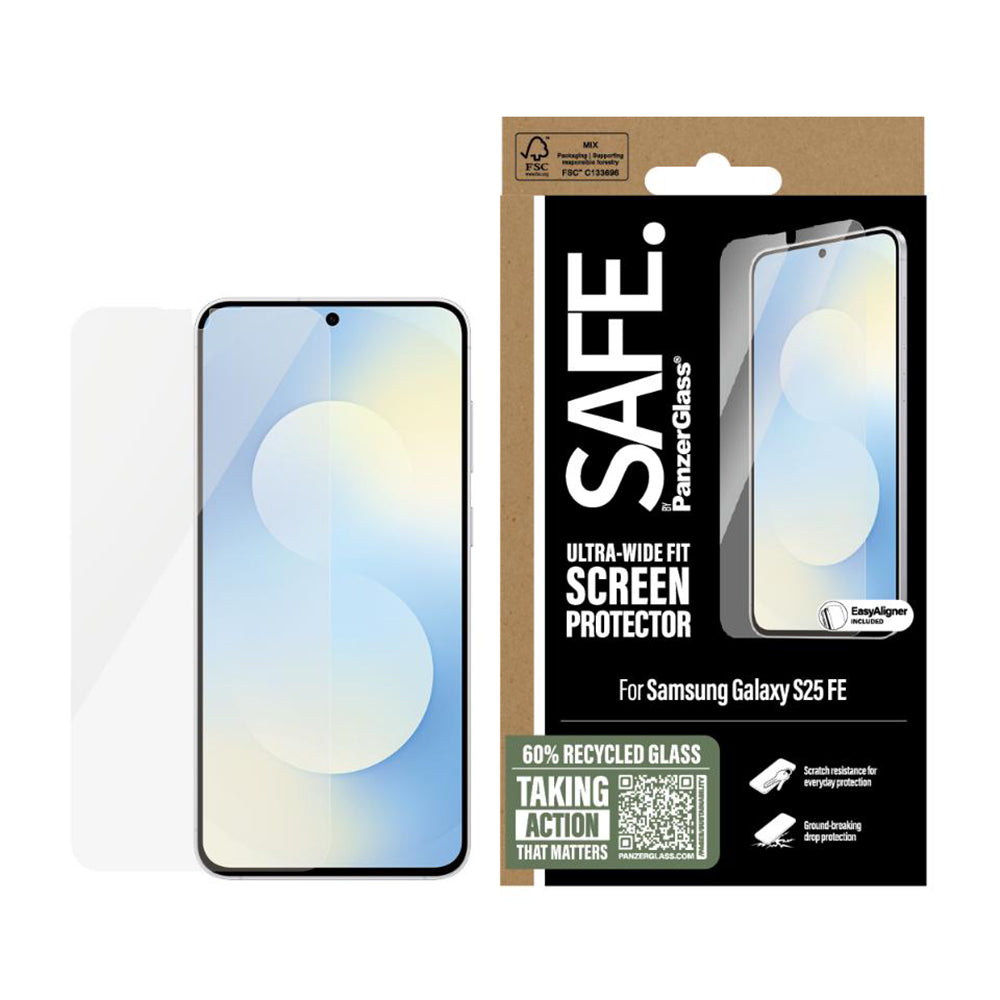 PanzerGlass UltraWide Fit Screen Protector for Samsung Galaxy S25 FE - Clear