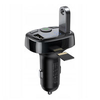 Thumbnail for Baseus Car Bluetooth MP3 FM Transmitter Charger ( Micro SD+ DUAL USB charging) - Black