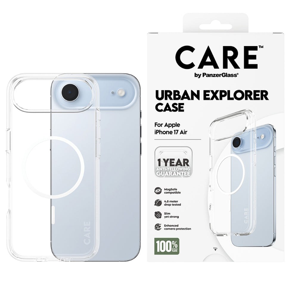 PanzerGlass CARE by Urban Explorer MagSafe Case for iPhone Air - Clear/White