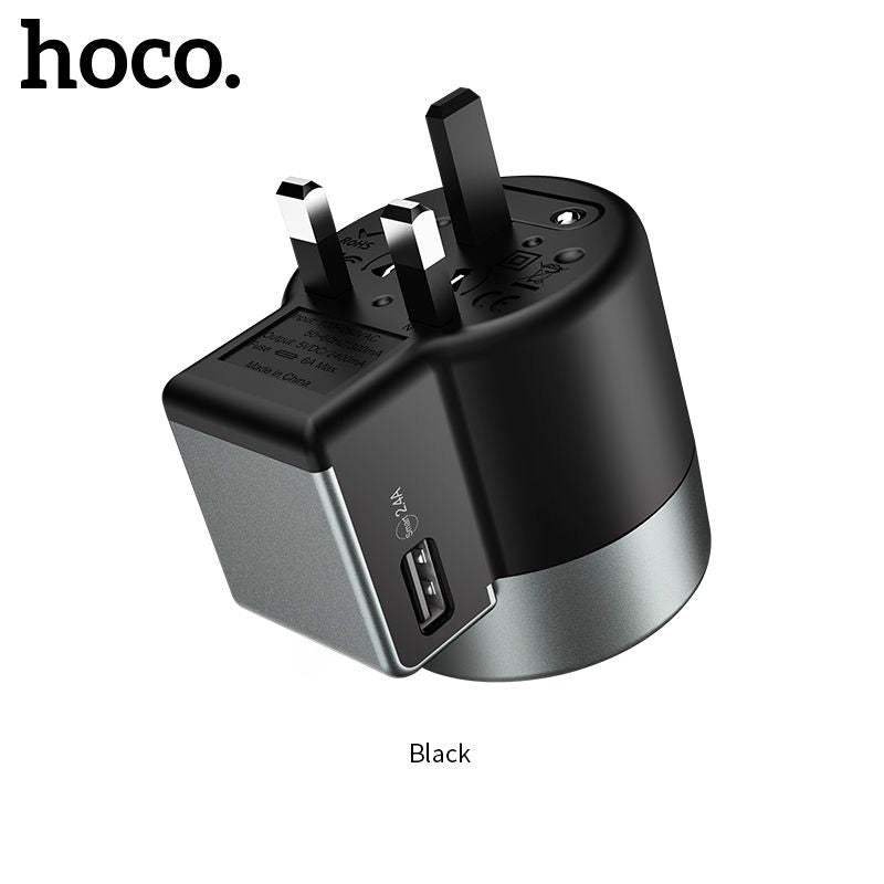 Hoco AC4 USB Charger Universal World Travel Adapter US/UK/EU/AU Plug Converter