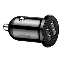 Thumbnail for Baseus 24W DUAL Port USB-A Fast Charging Car Charger (2.4A x 2) - Black