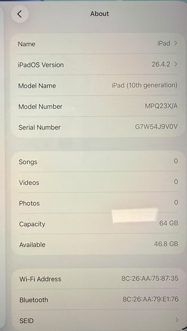 REFURBISHED Apple 10.9 inch iPad - WiFi 64GB - Yellow