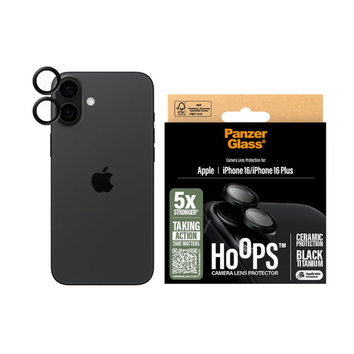 PanzerGlass HOOPs lens protector for iPhone 16 / 16 plus - Clear