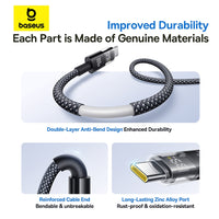 Thumbnail for Baseus Display 2 Fast Charging Data Cable USB-C to USB-C 100W 2M - Black