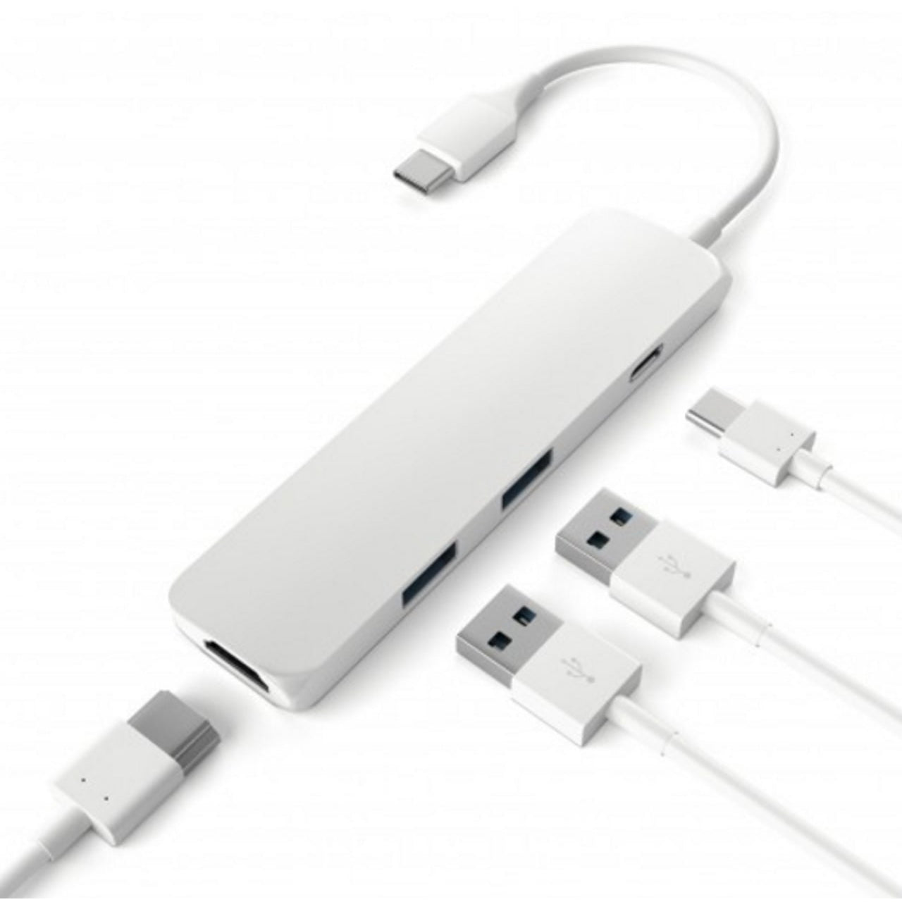 Laser 4-Port USB-C Hub with 4K HDMI USB 3.0 Ports and Charging