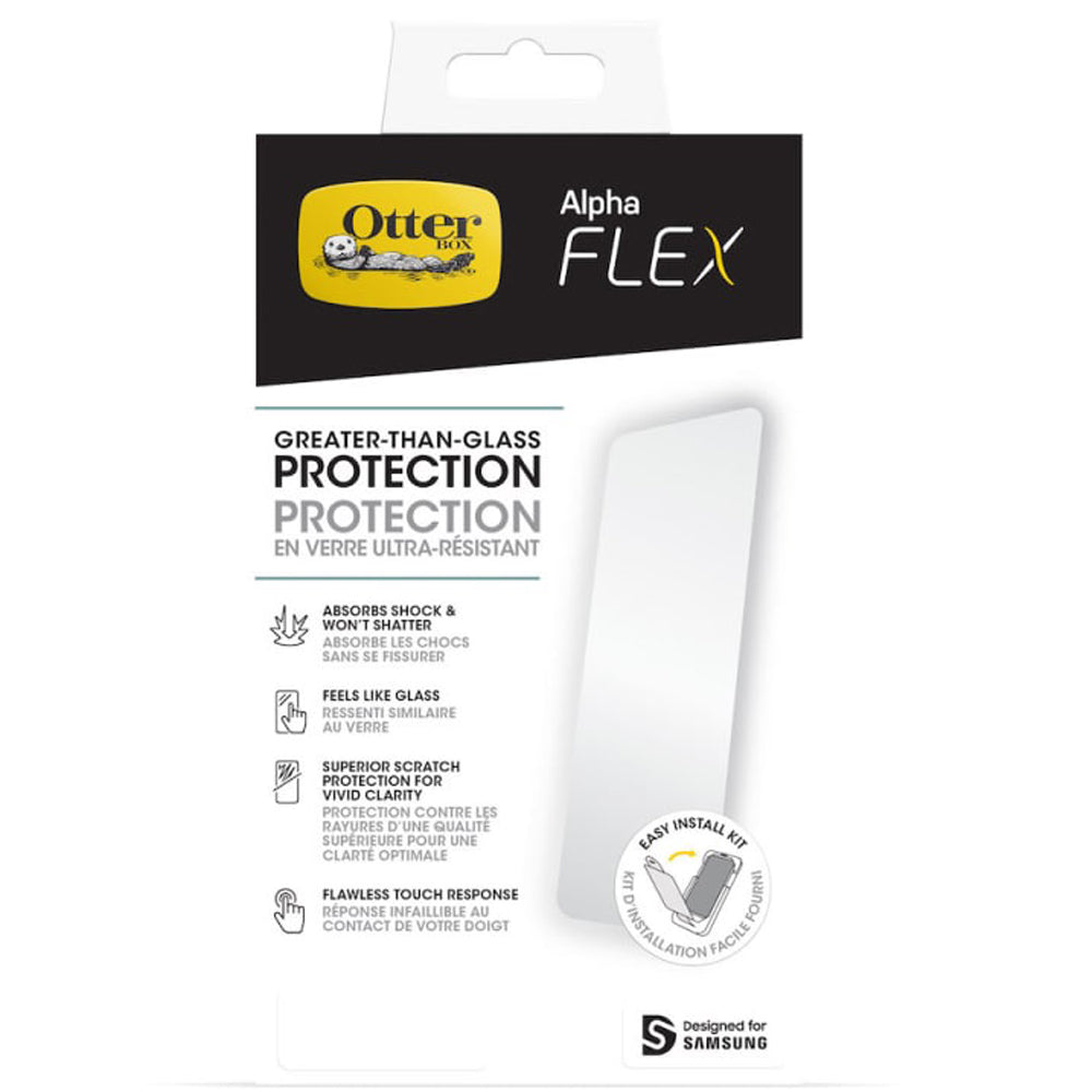 OtterBox Alpha Flex Antimicrobial Screen Protector for Samsung Galaxy S23 Clear