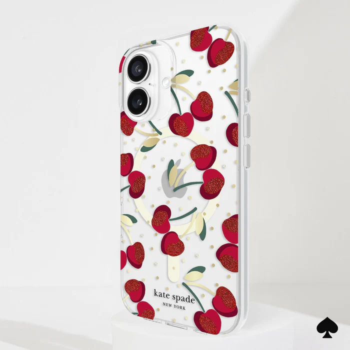 Kate Spade MagSafe Case For iPhone 16 - Cherry Dot
