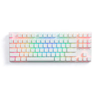 Thumbnail for G-Tek Cyborg 87 Key Wired + 2.4GHz + Bluetooth Gaming Keyboard- White
