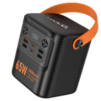 Thumbnail for Hoco J152 Pro Tough 80000 Large Capacity Power Bank 65W+LED Light Power - Black/Orange