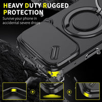 Thumbnail for Blacktech Magnetic TitanRing Armor Case for Samsung Galaxy S26 Ultra - Black