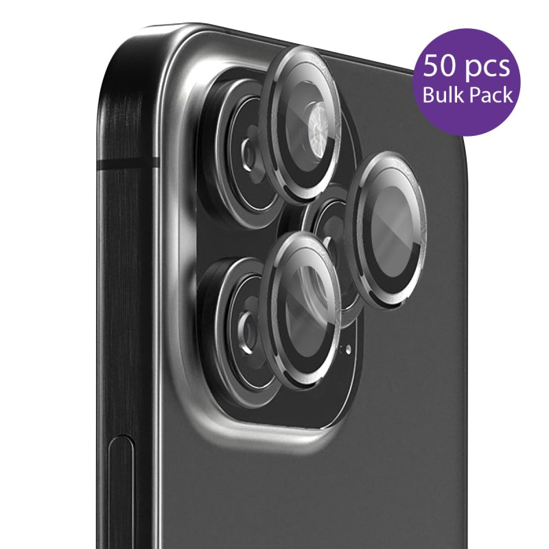 EFM Camera Lens Protector Bulk Pack for iPhone 16 Pro / 16 Pro Max - Carbon