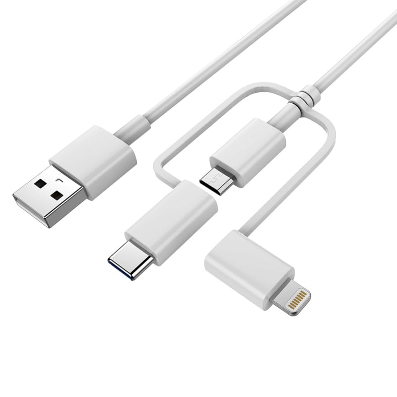 OtterBox 5,000mAh Power Bank With 3-in-1 Cable - White