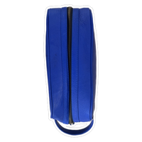 Thumbnail for Leather United Unisex Dopp Toiletry Kit Bag - Blue (Genuine Leather)