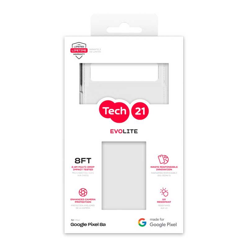 Tech21 EvoLite Case for Pixel 8a - Clear