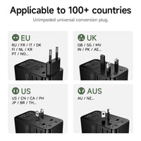 Thumbnail for Hoco Travel Adapter 100W GaN with Fast Charging 4 Port Type-C and USB-A  - Black