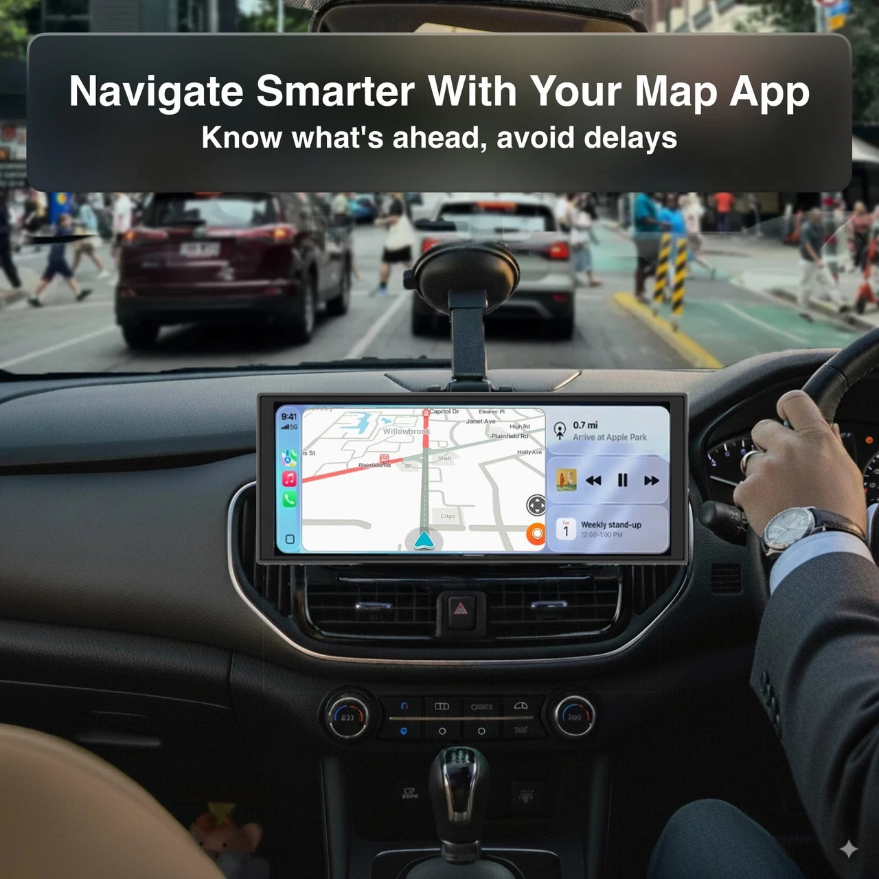 Laser 12-inch CarPlay Android Auto Dual Camera