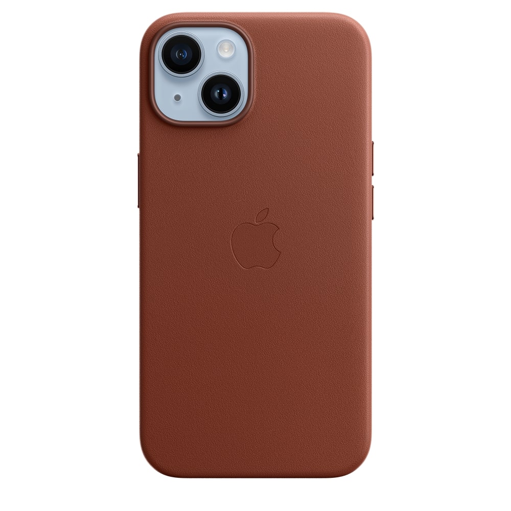Apple Leather Case with Magsafe for iPhone 14 - Umber