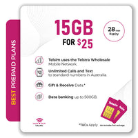 Thumbnail for Telsim $25 Prepaid Sim Card Starter Kit Pack