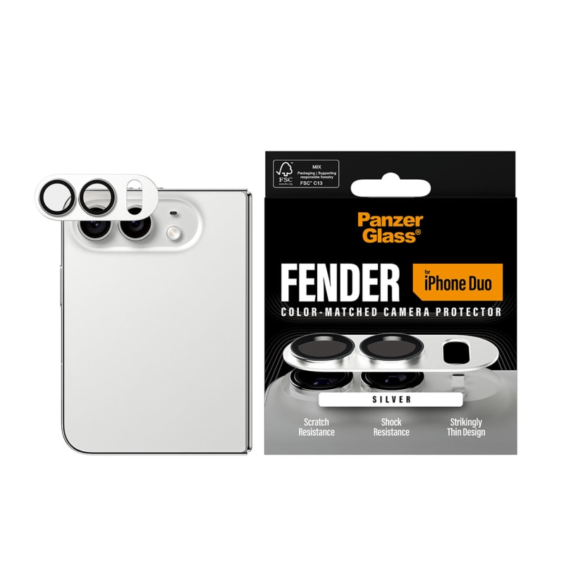 PanzerGlass Fender Camera Protector for iPhone Duo - White