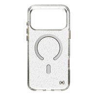 Speck Presidio Lux-Glitter MagSafe Case with Camera Control for iPhone 18 Pro Max - Clear/Gold Glitter