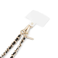 Case-Mate Phone Crossbody Gold Chain and Black Leather
