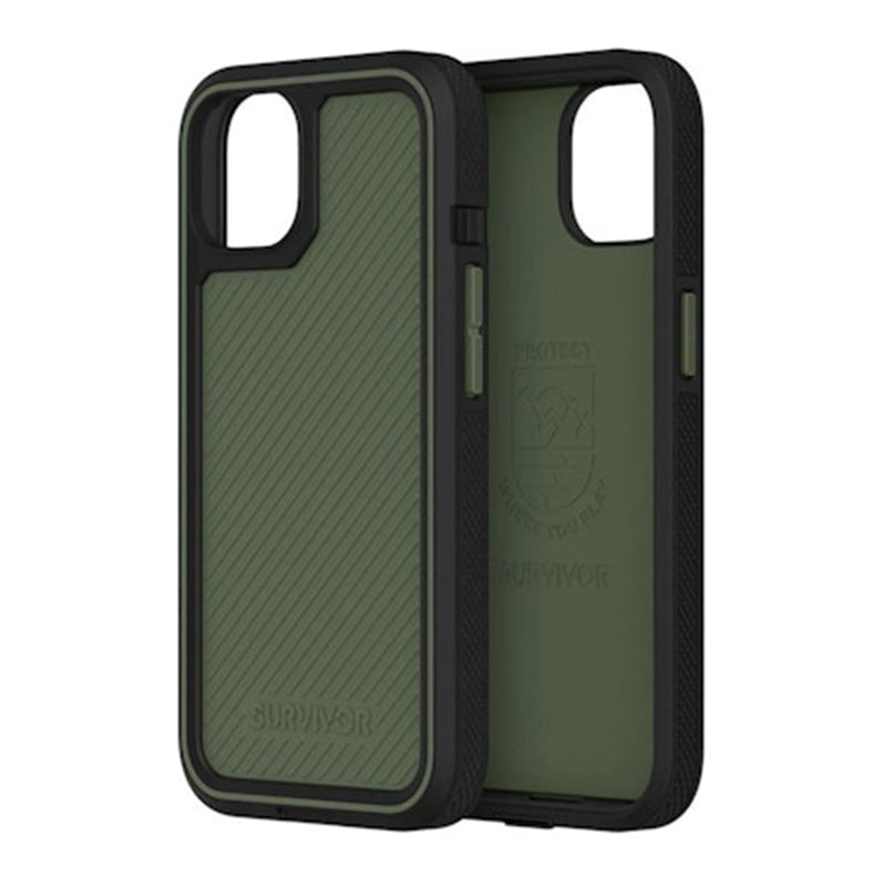 Survivor Earth Case for iPhone 13 - Black/Wild Fern