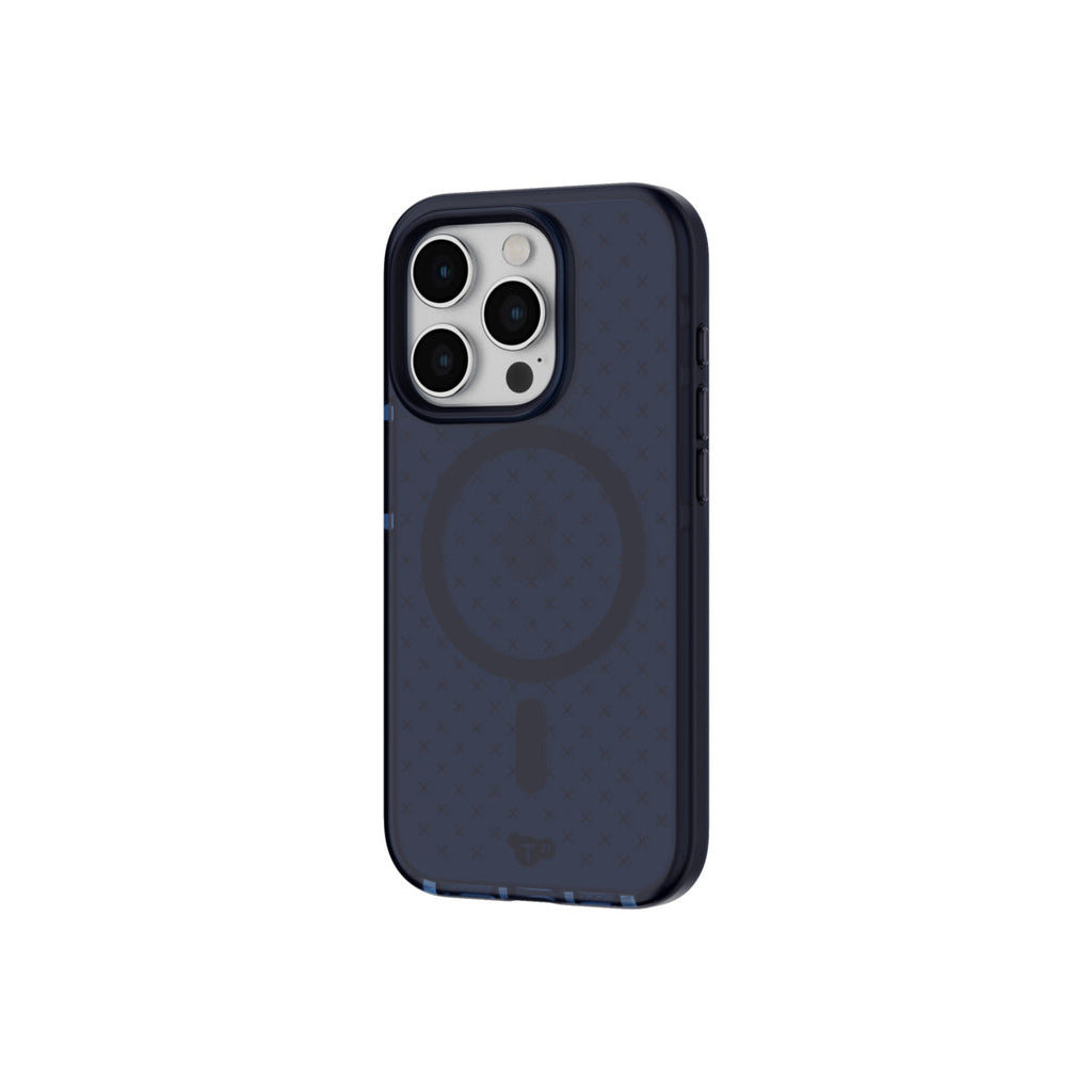 Tech21 Evo Check MagSafe Compatible for iPhone 15 Pro Case - Blue