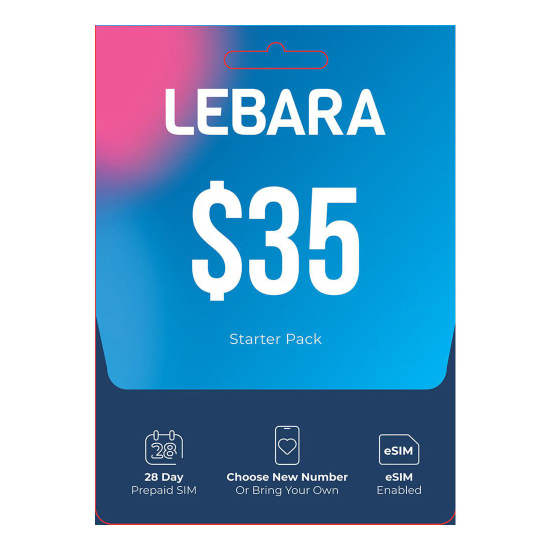 LEBARA $35 Australia E-Sim Card Prepaid Sim Starter