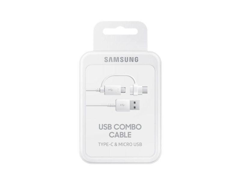 Samsung Data Cable Combo Type C & Micro USB - White New