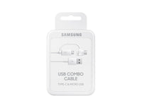Thumbnail for Samsung Data Cable Combo Type C & Micro USB - White New