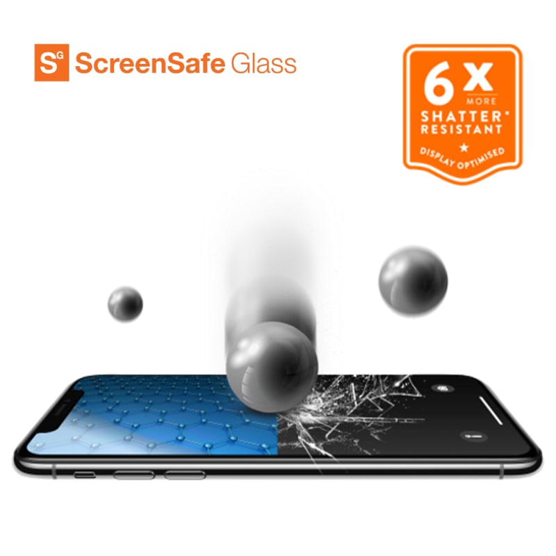 EFM D3O ScreenSafe Glass Screen Armour for iPhone 12/12 Pro (6.1) - Clear / Black