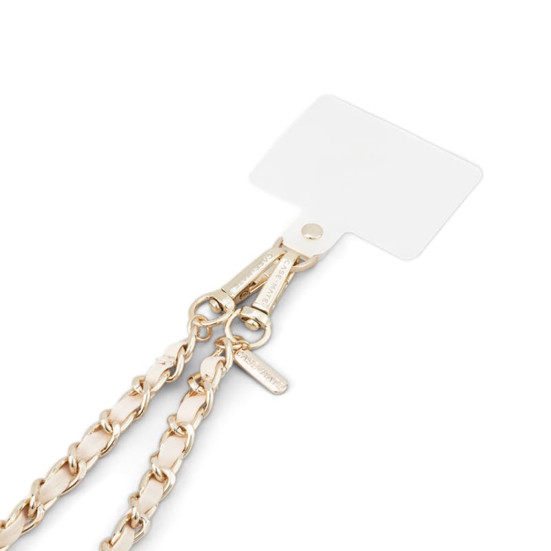 Case-Mate Phone Crossbody Gold Chain and Cream Leather